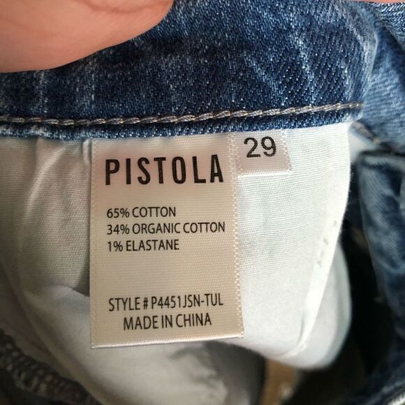 Pistola Shorts Womens 29 Denim High Rise Relaxed Fit Cut Off Bowery Frayed Hem - Picture 4 of 10